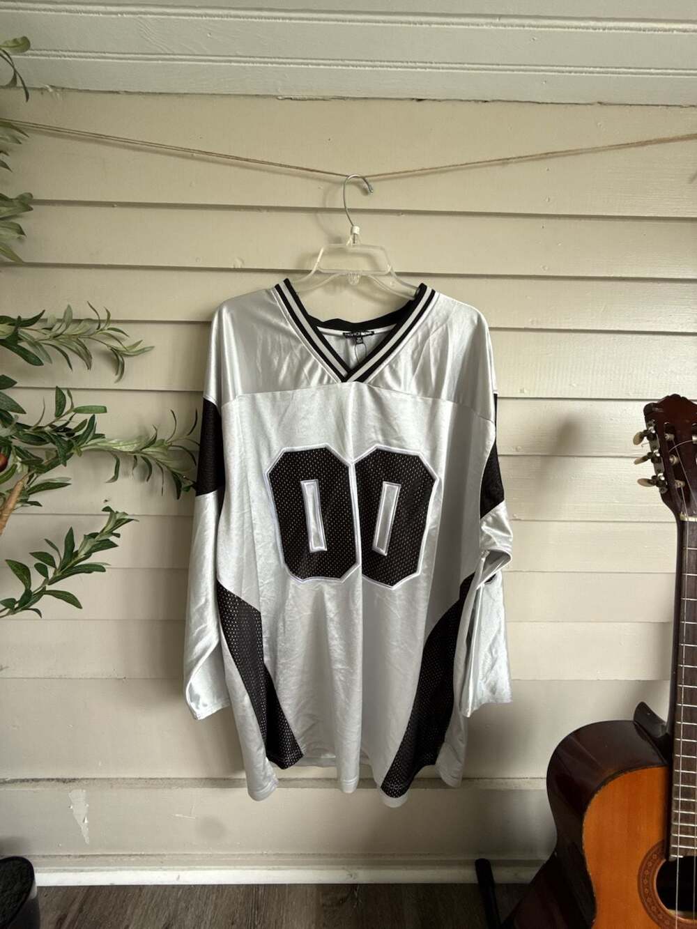 Fashion Nova Game Day Jersey Mini Dress - Grey/Black Size 3X